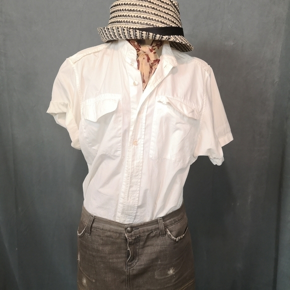 90s vintage classic short sleeve deconstructed Jean Paul Gaultier HOMME shirt - Picture 1 of 4